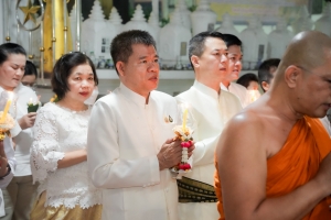 ร่วมพิธีเนื่องในวันสำคัญทางพระพุทธศาสนา วันมาฆบูชา ประจำปี พ.ศ. 2568 ณ วัดเสาธงทอง