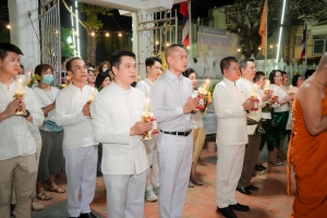 ร่วมพิธีเนื่องในวันสำคัญทางพระพุทธศาสนา วันมาฆบูชา ประจำปี พ.ศ. 2568 ณ วัดเสาธงทอง