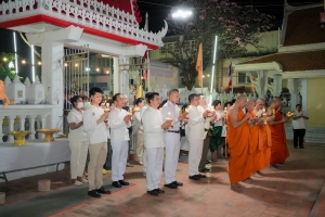 ร่วมพิธีเนื่องในวันสำคัญทางพระพุทธศาสนา วันมาฆบูชา ประจำปี พ.ศ. 2568 ณ วัดเสาธงทอง