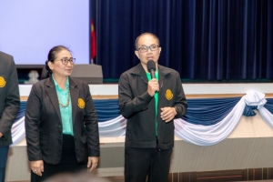 ร่วมต้อนรับนักศึกษาใหม่ในพิธีปฐมนิเทศนักศึกษาภาคปกติ ประจำปีการศึกษา 2568
