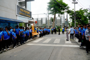 ร่วมต้อนรับขบวนแห่งานสืบสานงานประเพณีเข้าพรรษา ถวายผ้าอาบน้ำฝนและเทียนพรรษา ปี พ.ศ. 2568
