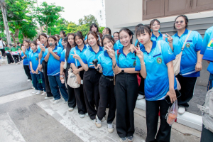 ร่วมต้อนรับขบวนแห่งานสืบสานงานประเพณีเข้าพรรษา ถวายผ้าอาบน้ำฝนและเทียนพรรษา ปี พ.ศ. 2568