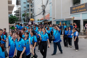 ร่วมต้อนรับขบวนแห่งานสืบสานงานประเพณีเข้าพรรษา ถวายผ้าอาบน้ำฝนและเทียนพรรษา ปี พ.ศ. 2568