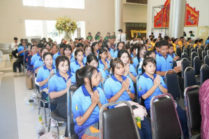 ร่วมต้อนรับขบวนแห่งานสืบสานงานประเพณีเข้าพรรษา ถวายผ้าอาบน้ำฝนและเทียนพรรษา ปี พ.ศ. 2568
