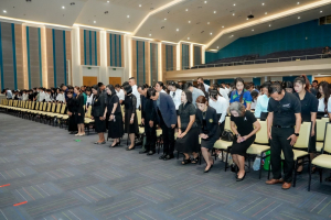 ร่วมพิธีปฐมนิเทศการฝึกซ้อมการเข้ารับพระราชทานปริญญาบัตร ประจำปี พ.ศ. 2568