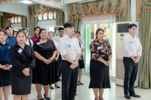 ร่วมพิธีปฐมนิเทศการฝึกซ้อมการเข้ารับพระราชทานปริญญาบัตร ประจำปี พ.ศ. 2568