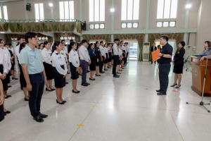 ร่วมพิธีปฐมนิเทศการฝึกซ้อมการเข้ารับพระราชทานปริญญาบัตร ประจำปี พ.ศ. 2568
