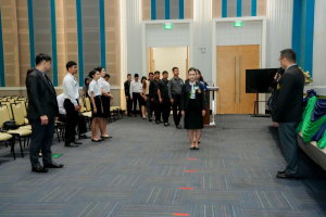 ร่วมพิธีปฐมนิเทศการฝึกซ้อมการเข้ารับพระราชทานปริญญาบัตร ประจำปี พ.ศ. 2568