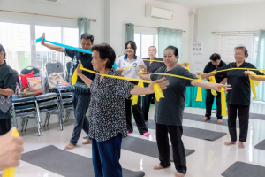 โครงการพัฒนาศักยภาพผู้สูงอายุให้ได้รับการเสริมสร้างและดูแลสุขภาวะแบบมีส่วนร่วม จังหวัดลพบุรี ในพื้นที่ อบต.เขาสมอคอน