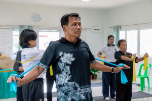 โครงการพัฒนาศักยภาพผู้สูงอายุให้ได้รับการเสริมสร้างและดูแลสุขภาวะแบบมีส่วนร่วม จังหวัดลพบุรี ในพื้นที่ อบต.เขาสมอคอน