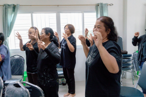 โครงการพัฒนาศักยภาพผู้สูงอายุให้ได้รับการเสริมสร้างและดูแลสุขภาวะแบบมีส่วนร่วม จังหวัดลพบุรี ในพื้นที่ อบต.เขาสมอคอน