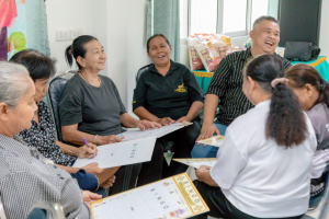 โครงการพัฒนาศักยภาพผู้สูงอายุให้ได้รับการเสริมสร้างและดูแลสุขภาวะแบบมีส่วนร่วม จังหวัดลพบุรี ในพื้นที่ อบต.เขาสมอคอน
