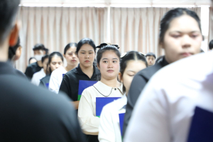 ร่วมพิธีปฐมนิเทศการฝึกซ้อมการเข้ารับพระราชทานปริญญาบัตร ประจำปี พ.ศ. 2569