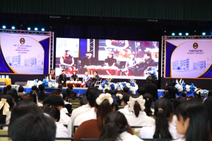 โครงการถอดบทเรียนผลการนำสมรรถนะ PTRU Model ในการขับเคลื่อนสู่การปฏิบัติ เพื่อพัฒนาสมรรถนะของผู้เรียนและบุคลากรทางการศึกษา และโครงการนำเสนอผลการนำรูปแบบนวัตกรรมหลักสูตรและการจัดการเรียนรู้ เพื่อเสริมสร้างคุณลักษณะ 4 ประการ ในการขับเคลื่อนสู่การปฏิบัติในสถานศึกษา ในงานวันสถาปนามหาวิทยาลัยราชภัฏเทพสตรี ครบรอบ 106 ปี